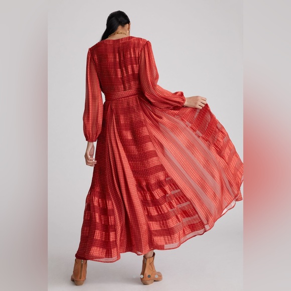 RARE EUC Anthropologie Let Me Be Shimmer Maxi Dress // Size 2X - Picture 2 of 4